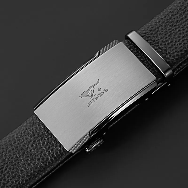 SEPTWOLVES Cow Leather Belts Men's Width  3.5cm-3