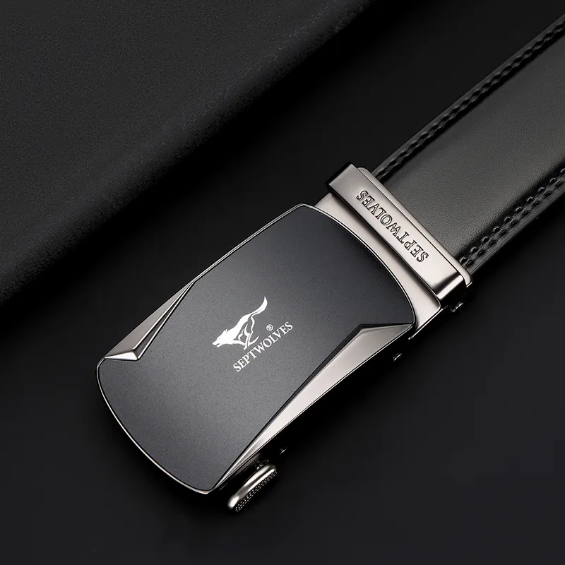 SEPTWOLVES Genuine Leather Cow Leather Leather Belts Men's 3.5CM-5