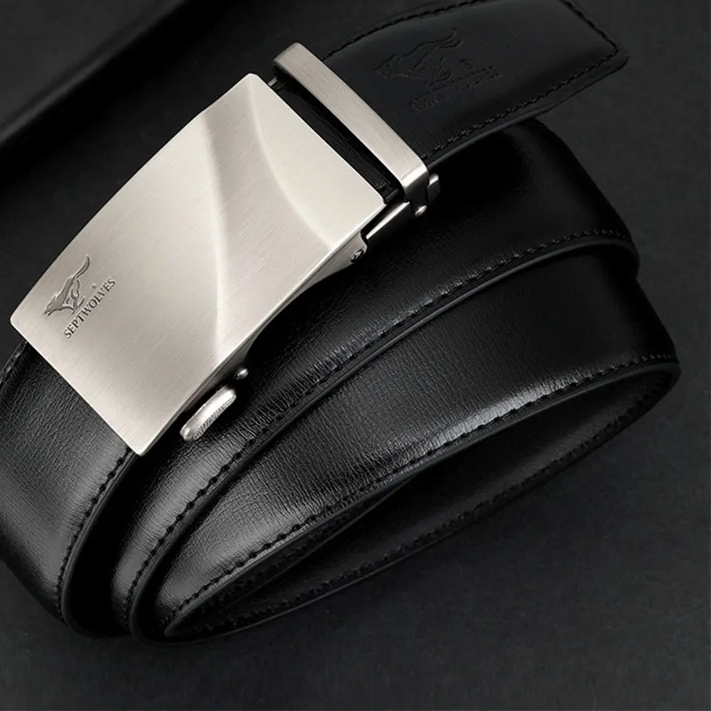 SEPTWOLVES Cow Leather Casual Belt Men's With 3.5mm-2
