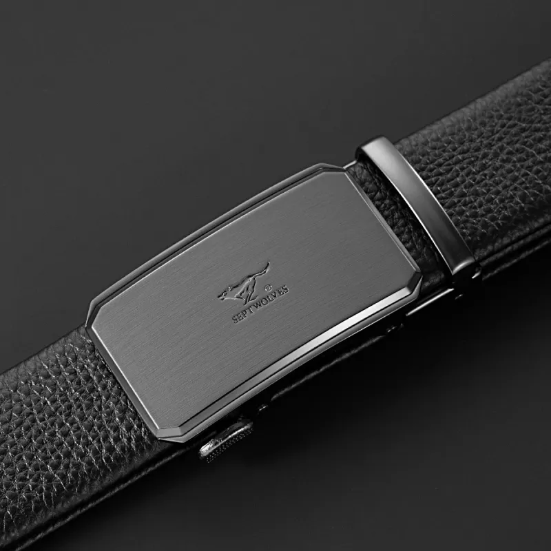 SEPTWOLVES Cow Leather Belts Men's Width  3.5cm-3