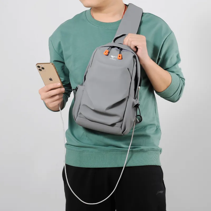 SEPTWOLVES Fabric Sling Bag Regular Men's Black/Gray-9