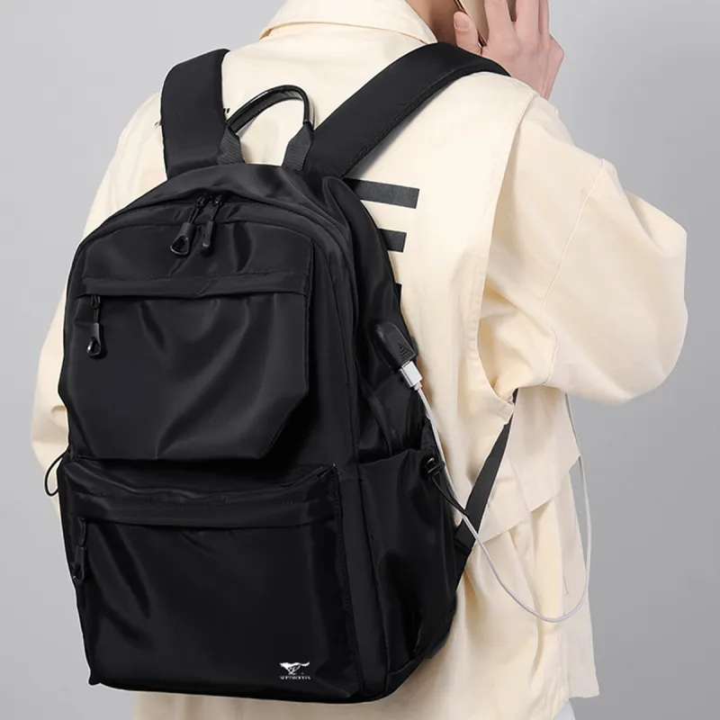 SEPTWOLVES Fabric Backpack Large Size Men's Black-2