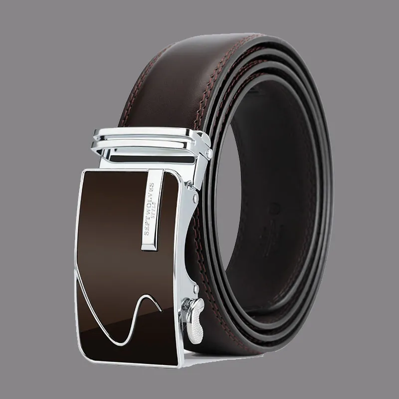SEPTWOLVES Automatic Buckle Business Niche Cow Leather Leather Belts Men's 3.5CM-2