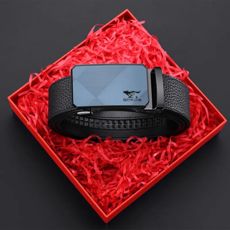 SEPTWOLVES Cow Split Leather Leather Belts Men's Width 3.5CM-1