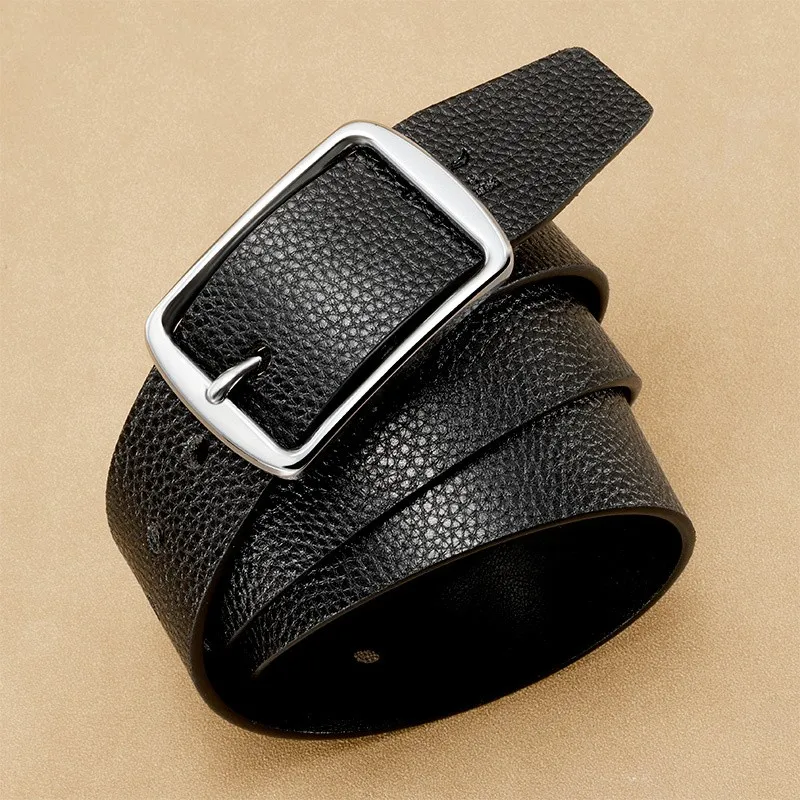 SEPTWOLVES Business Casual Leather Belts Men's Width  3.5cm-1