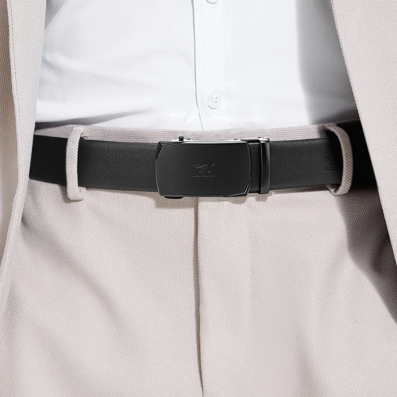 SEPTWOLVES Cow Split Leather Belts Men's Width  3.5cm-1