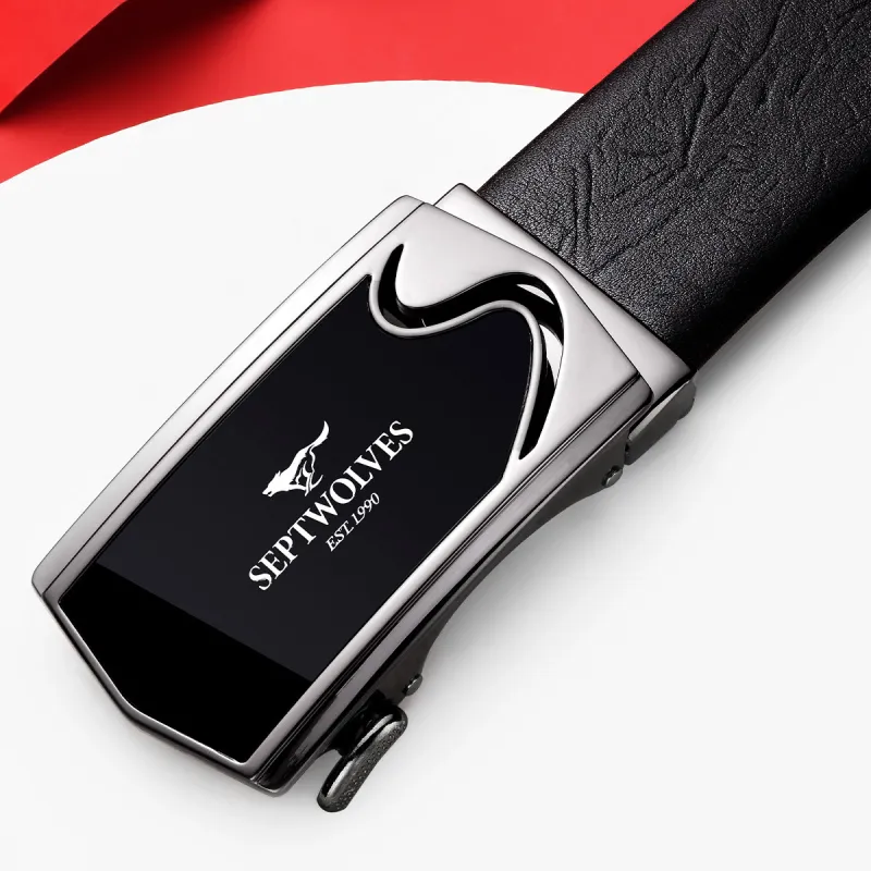 SEPTWOLVES Top Grain Cow Leather Belts Men's Width 3.5CM-2