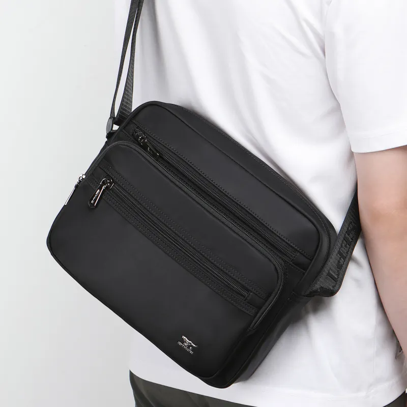 SEPTWOLVES Fabric Crossbody Bag Men's Black-2