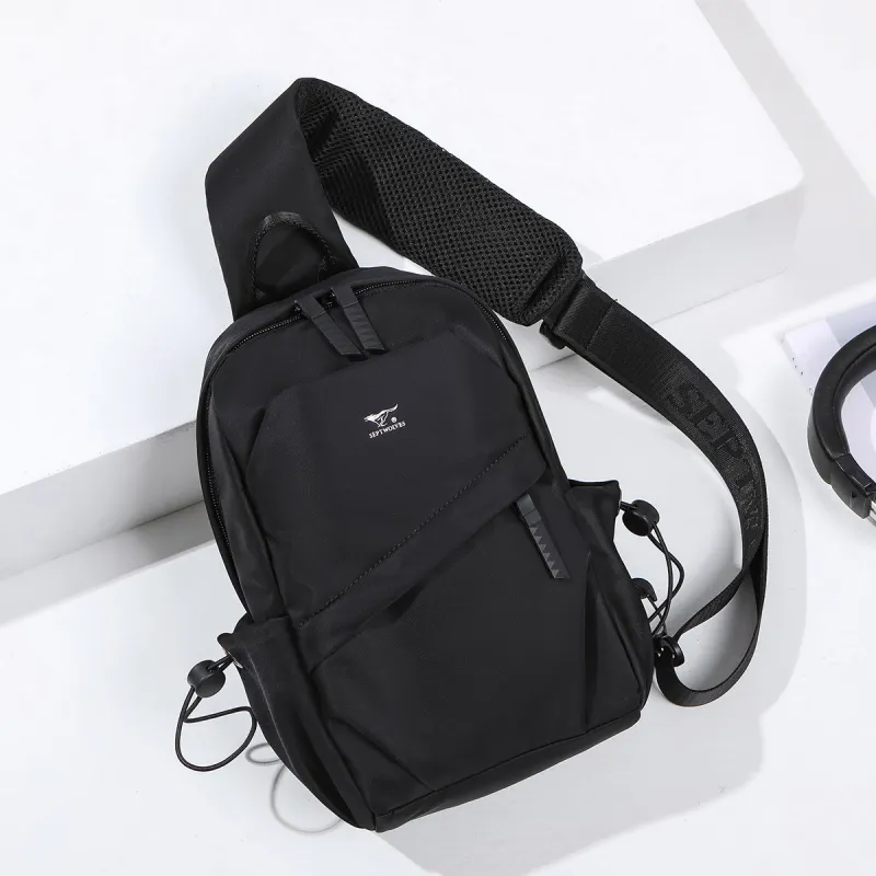 SEPTWOLVES Fabric Sling Bag Regular Men's Black-4