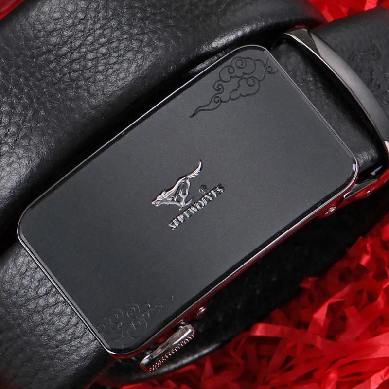 SEPTWOLVES Cow Leather Leather Belts Men's Width 3.5CM-2