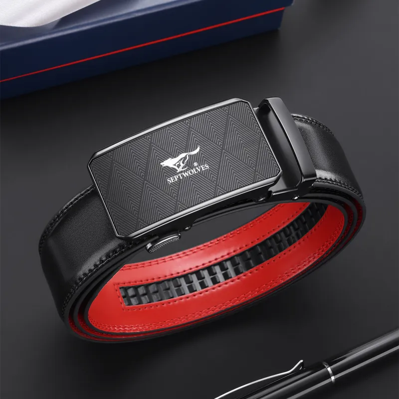SEPTWOLVES Genuine Leather Leather Belts Men's Width 3.5CM-5