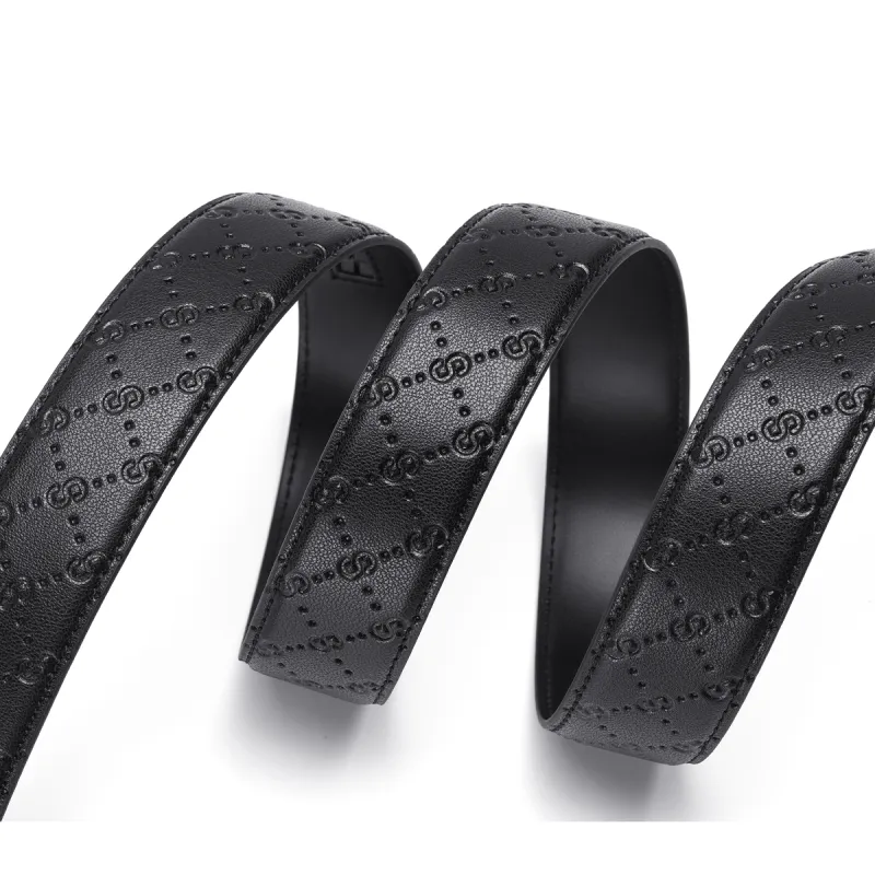 SEPTWOLVES Cow Split Leather Automatic Buckle Belt Men's Width 3.4CM-3