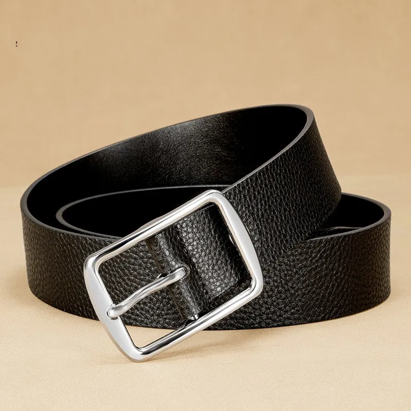SEPTWOLVES Business Casual Leather Belts Men's Width  3.5cm-3