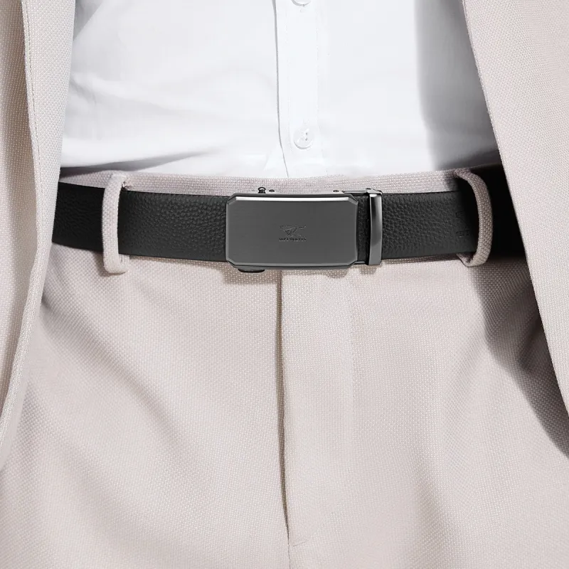 SEPTWOLVES Cow Leather Belts Men's Width  3.5cm-1