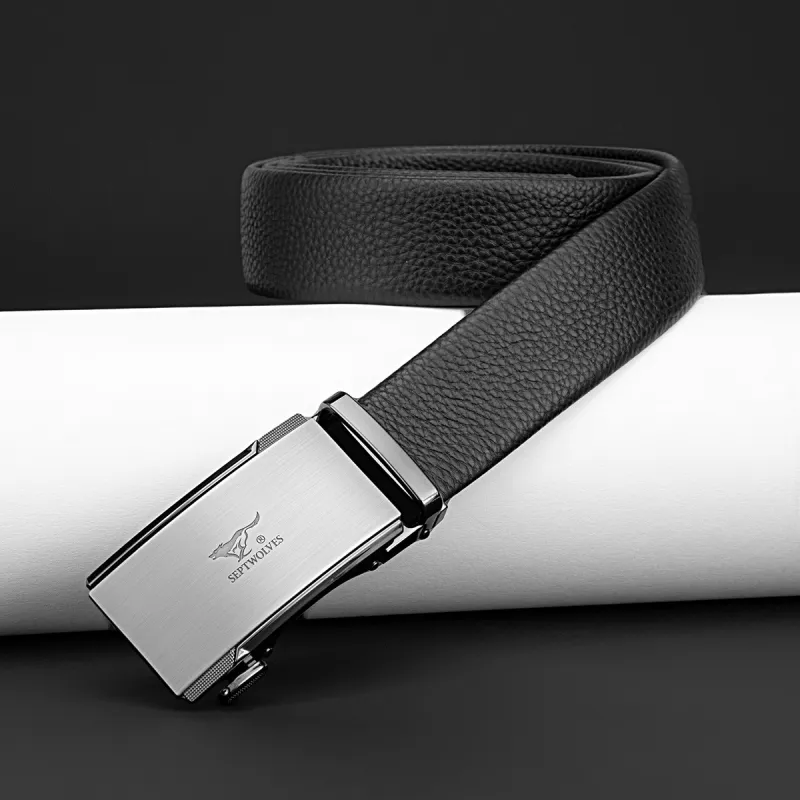 SEPTWOLVES Cow Leather Belts Men's Width  3.5cm-4