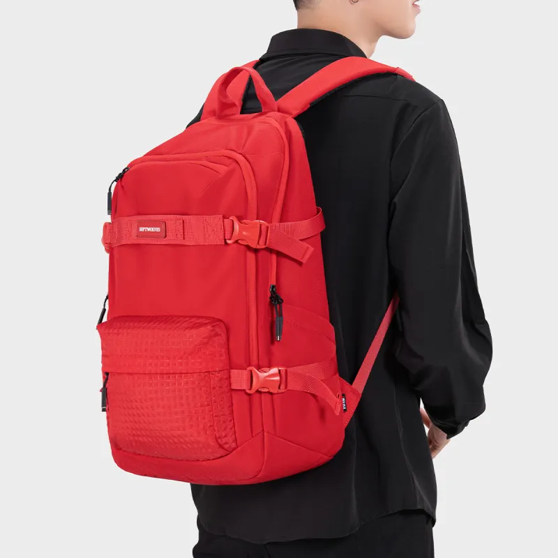 SEPTWOLVES Fabric Backpack Large Size Men's Red-4