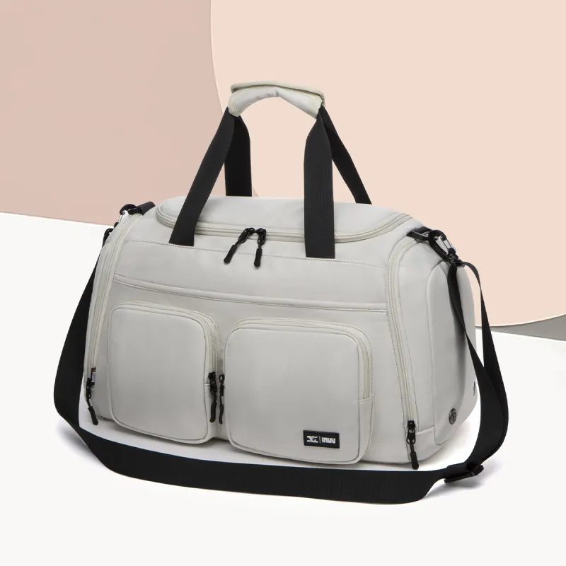 SEPTWOLVES Fabric Travel Bag Unisex Ecru-5