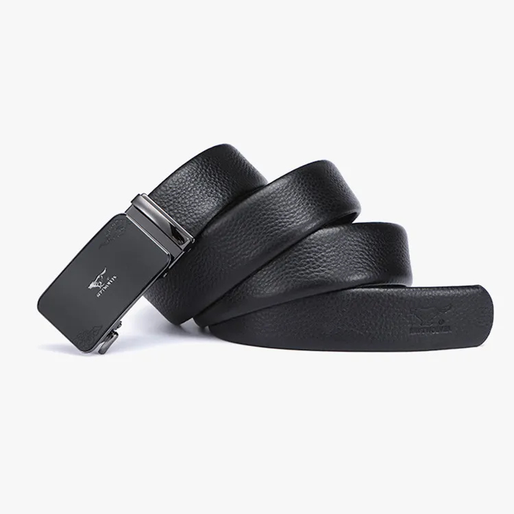 SEPTWOLVES Cow Leather Leather Belts Men's Width 3.5CM-1