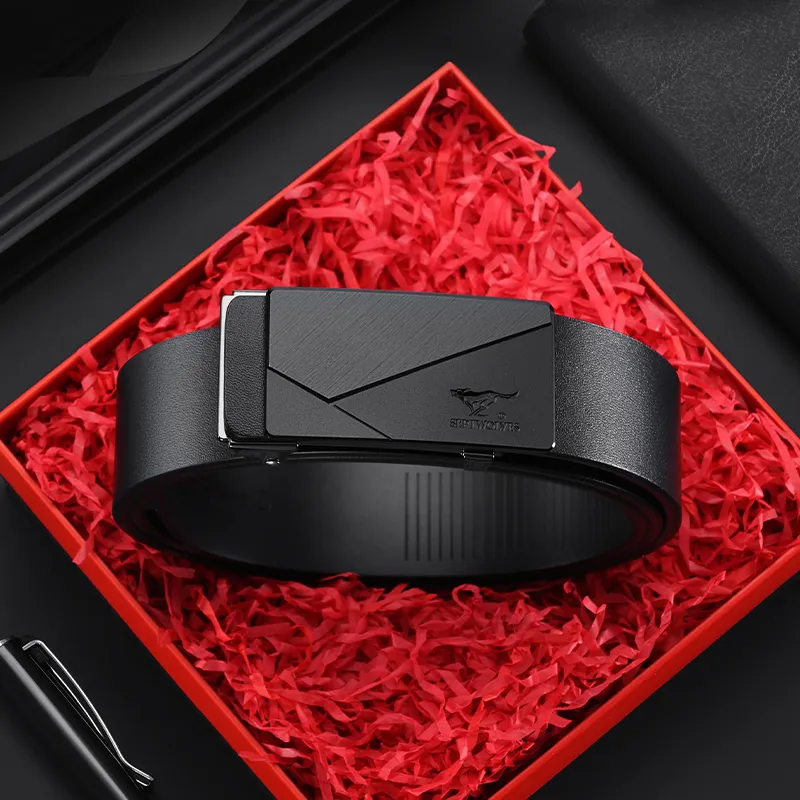 SEPTWOLVES Cow Leather Belt Men's Width: 3.5cm-3