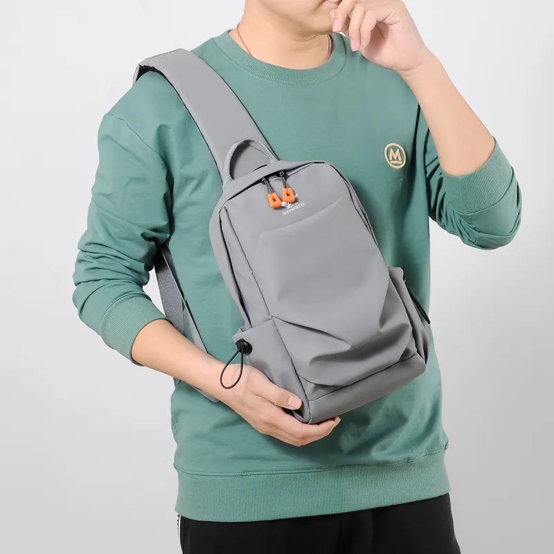 SEPTWOLVES Fabric Sling Bag Regular Men's Black/Gray-7