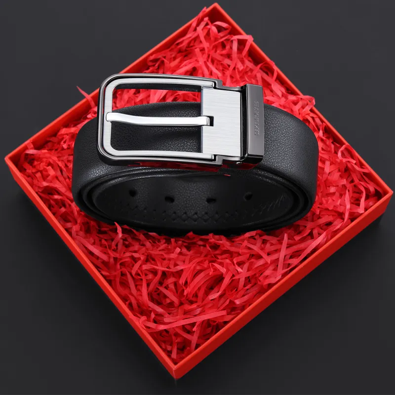 SEPTWOLVES Split Cow Leather Leather Belts Men's Width 3.5CM-2