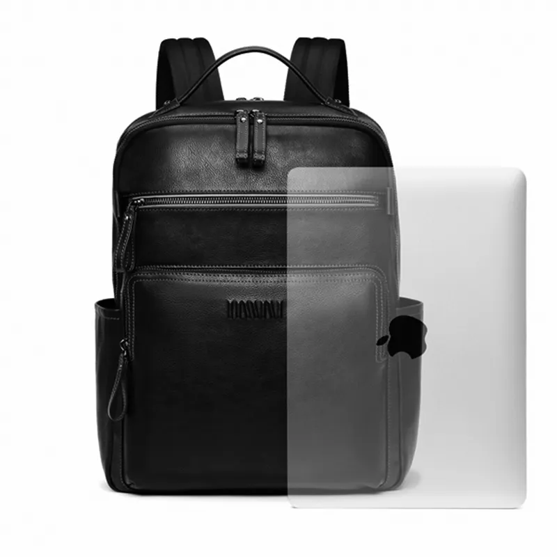 SEPTWOLVES Top Grain Cow Leather Backpack Regular Men's Black-1