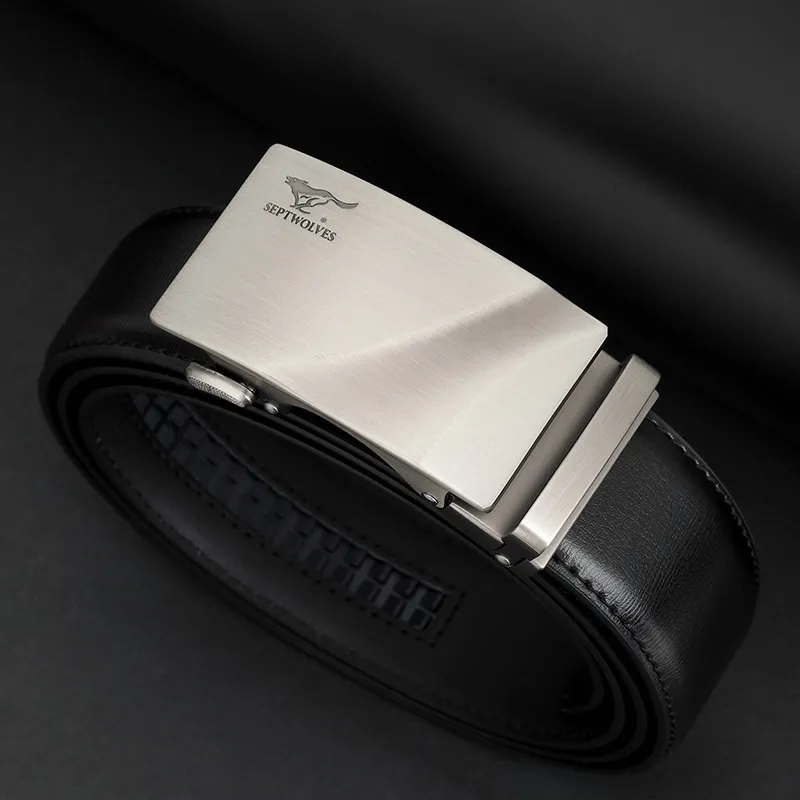 SEPTWOLVES Cow Leather Casual Belt Men's With 3.5mm-3