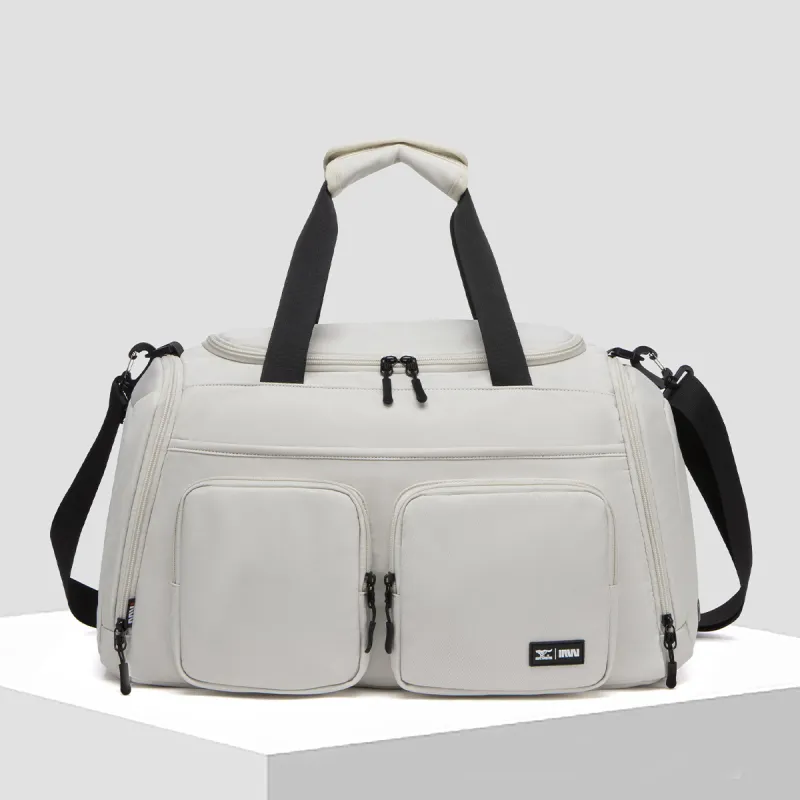 SEPTWOLVES Fabric Travel Bag Unisex Ecru-4