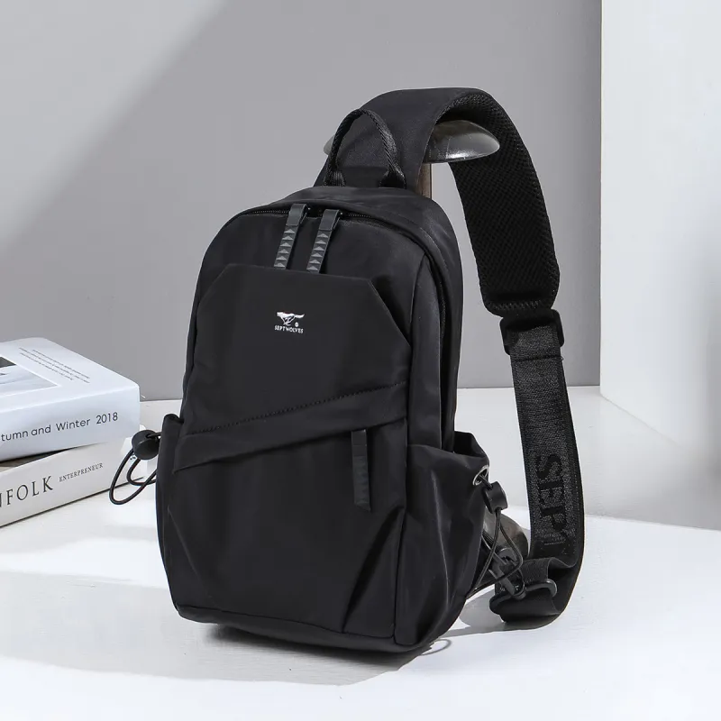 SEPTWOLVES Fabric Sling Bag Regular Men's Black-3