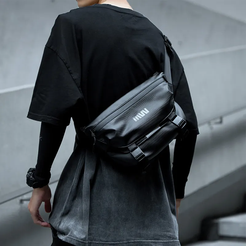 SEPTWOLVES PVC Crossbody Bags Unisex Black-27