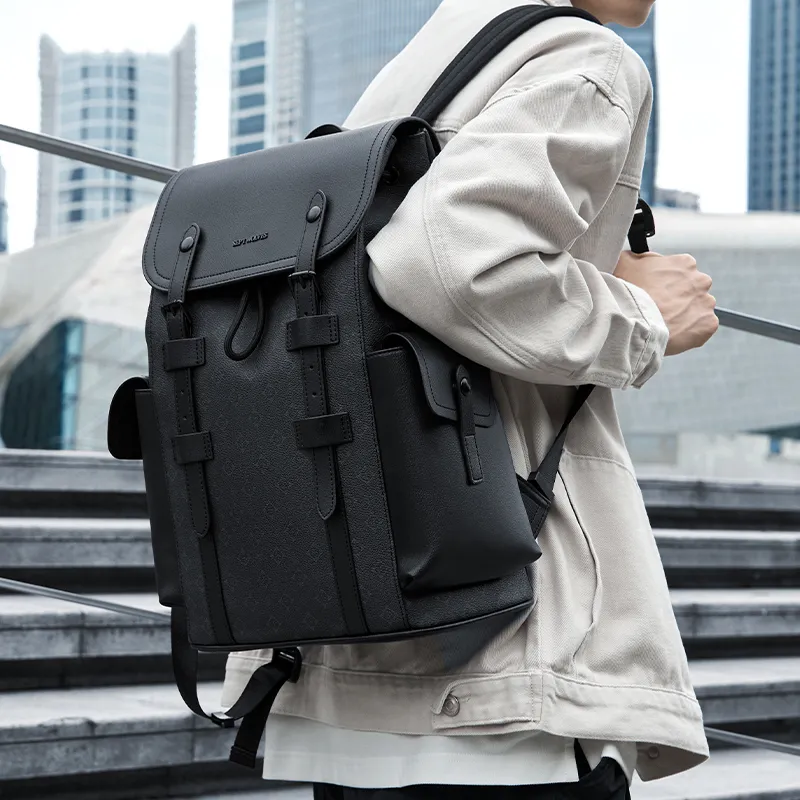 SEPTWOLVES PVC Backpack QPL Regular Unisex Black-5