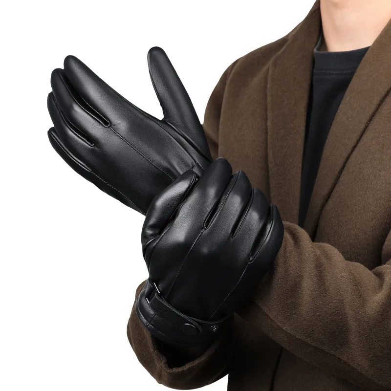 SEPTWOLVES Sheepskin Cycling Driving Motorcycle Touchscreen Glove WO Unisex-1