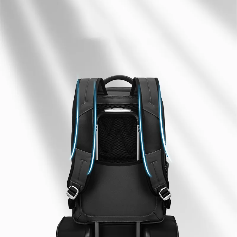 SEPTWOLVES Fabric Laptop Bag Backpack Regular Men's Black-4