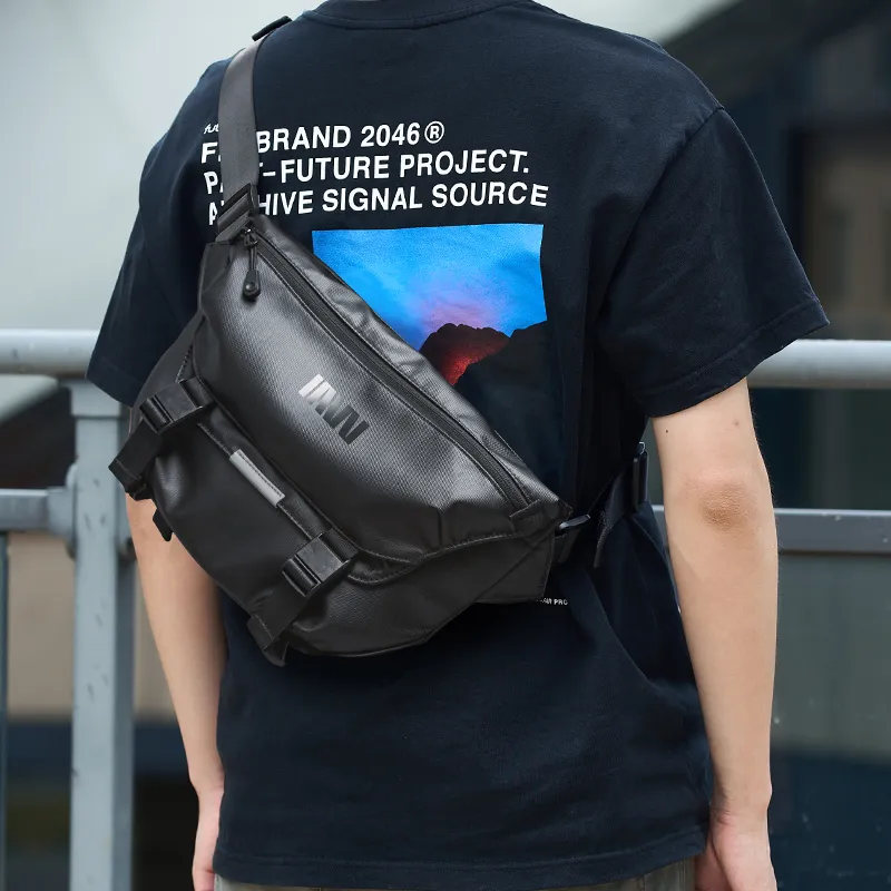 SEPTWOLVES PVC Crossbody Bags Unisex Black-5