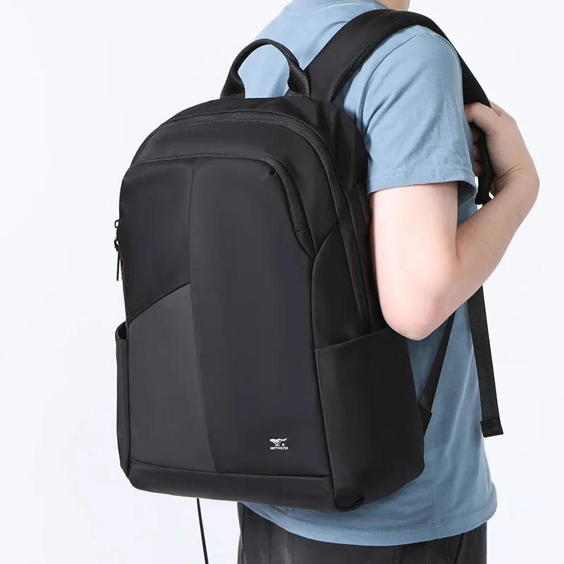 SEPTWOLVES Fabric Backpack Large Size Unisex Black-6