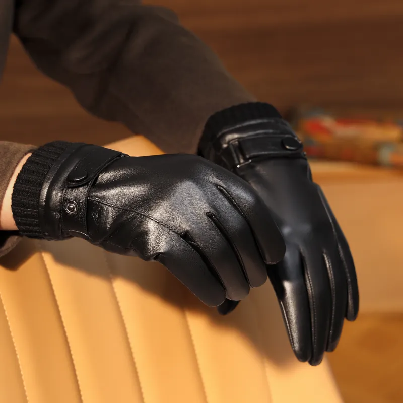 SEPTWOLVES Sheepskin Touchscreen Motorcycle Gloves WO Unisex-2