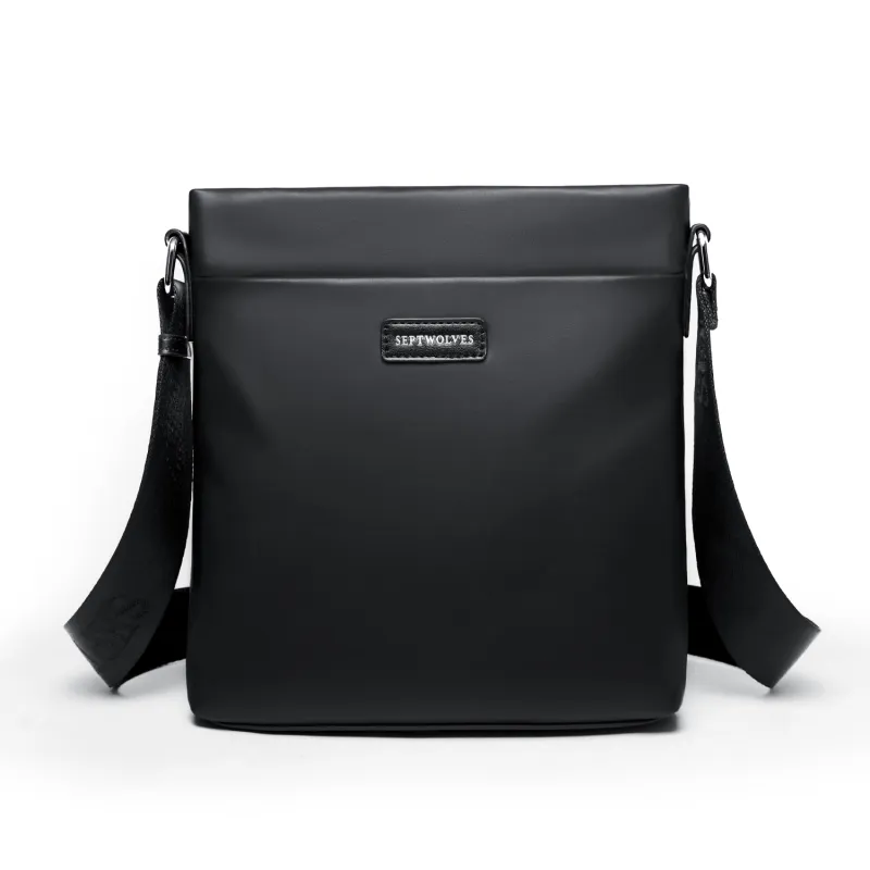SEPTWOLVES PVC Shoulder Bag Crossbody Bag Messenger Bag QPL Regular Unisex Black-1
