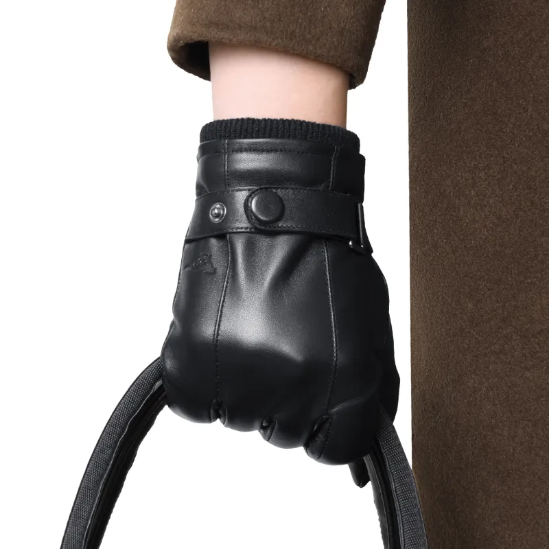 SEPTWOLVES Sheepskin Cycling Driving Motorcycle Touchscreen Glove WO Unisex-2