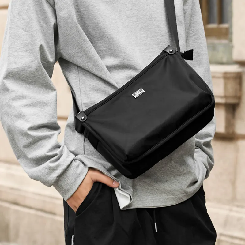 SEPTWOLVES Fabric Shoulder Bag, Crossbody Bag QPL Regular Men's Black-3