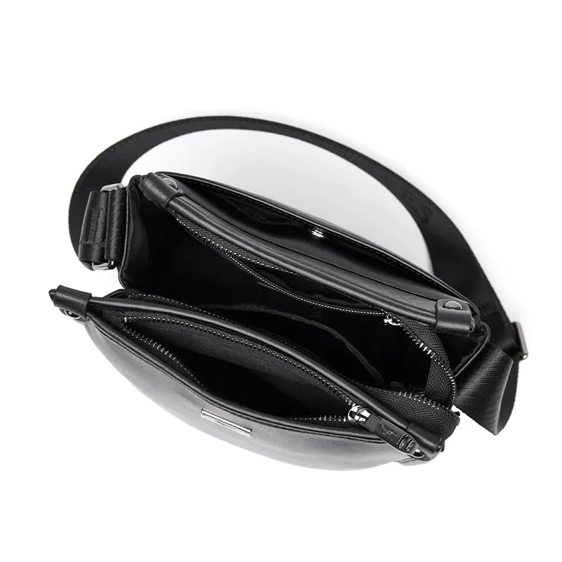 SEPTWOLVES Cow Leather Crossbody Bag Messenger Bag QPL Regular Men's Black-3