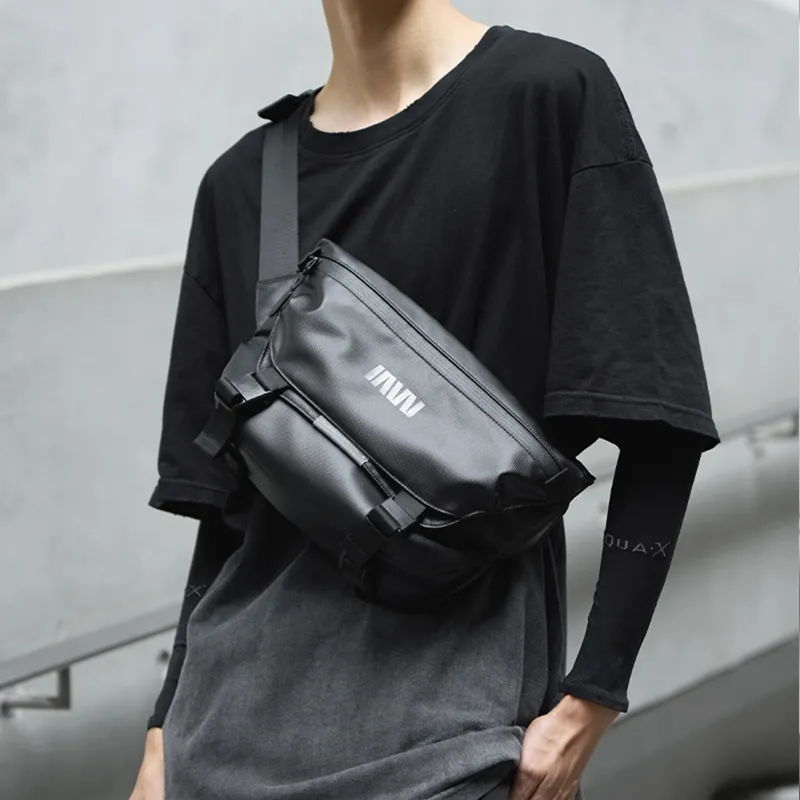 SEPTWOLVES PVC Crossbody Bags Unisex Black-24