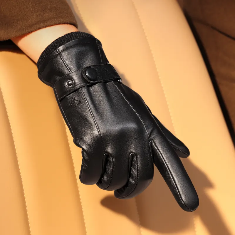 SEPTWOLVES Sheepskin Cycling Driving Motorcycle Touchscreen Glove WO Unisex-6