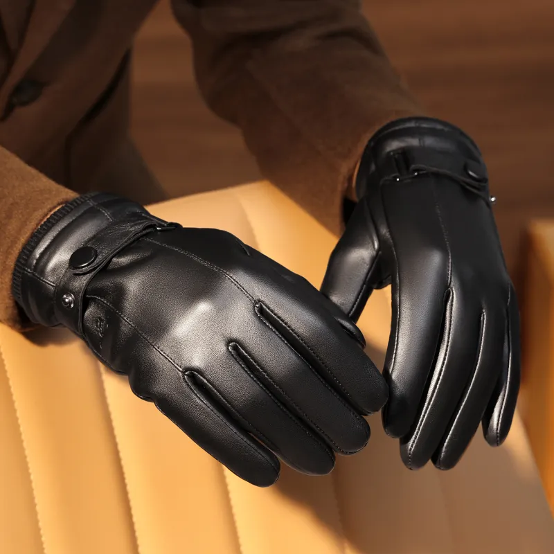 SEPTWOLVES Sheepskin Cycling Driving Motorcycle Touchscreen Glove WO Unisex-5
