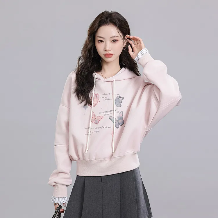 PAZZO Sweet Style Soft And Gentle Loose Fit Hoodie Women's-14