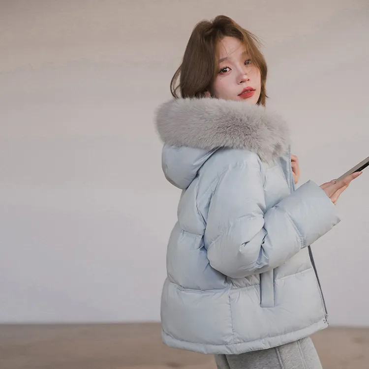 PAZZO Loose Fit Versatile Elegance Cropped Puffer Jacket Women's-9