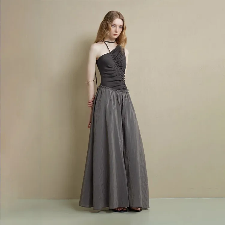 PAZZO Sleeveless Dresses Women's Black Gray Color-1
