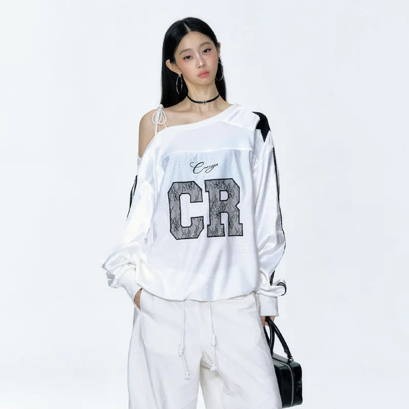 PAZZO Heavyweight Embroidery Long Sleeved Jersey Sweatshirt Women's-10