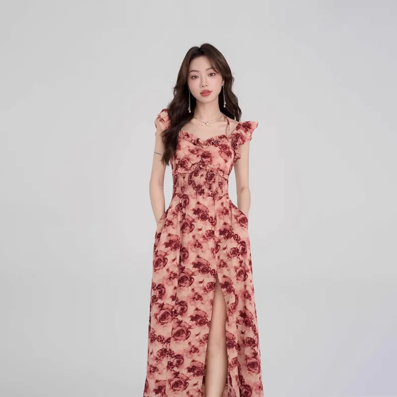 PAZZO Slip Dresses Women's Red-3