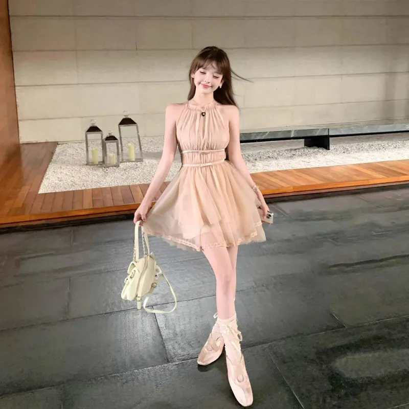 PAZZO Sleeveless Dresses Women's Nude Pink-4