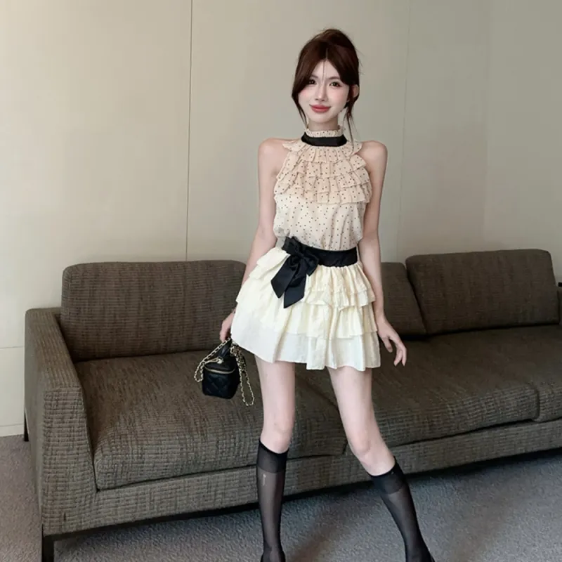 PAZZO Skirt Set Women's Apricot-2